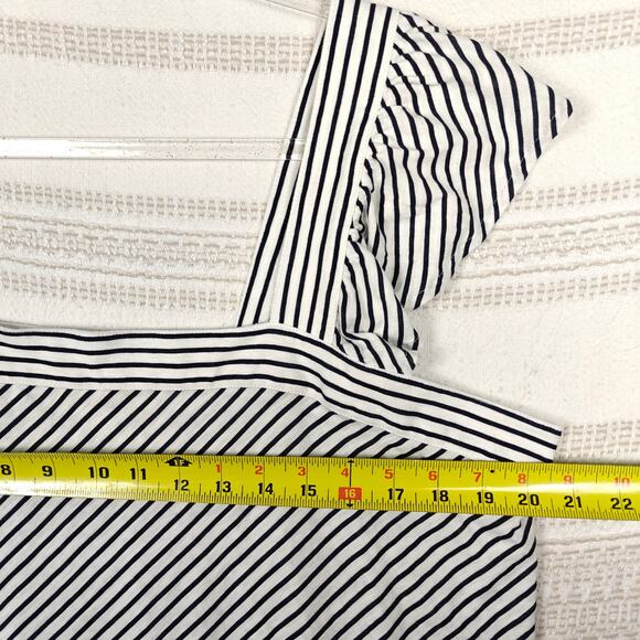 LOFT Navy White Striped Sleeveless Tank Top Women’s XL - Picture 3 of 7